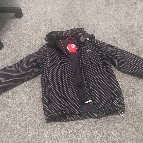 Orage Black Pinstripe Snowboard Jacket w/ Hood – Insulated – Women’s M - Picture 6 of 6